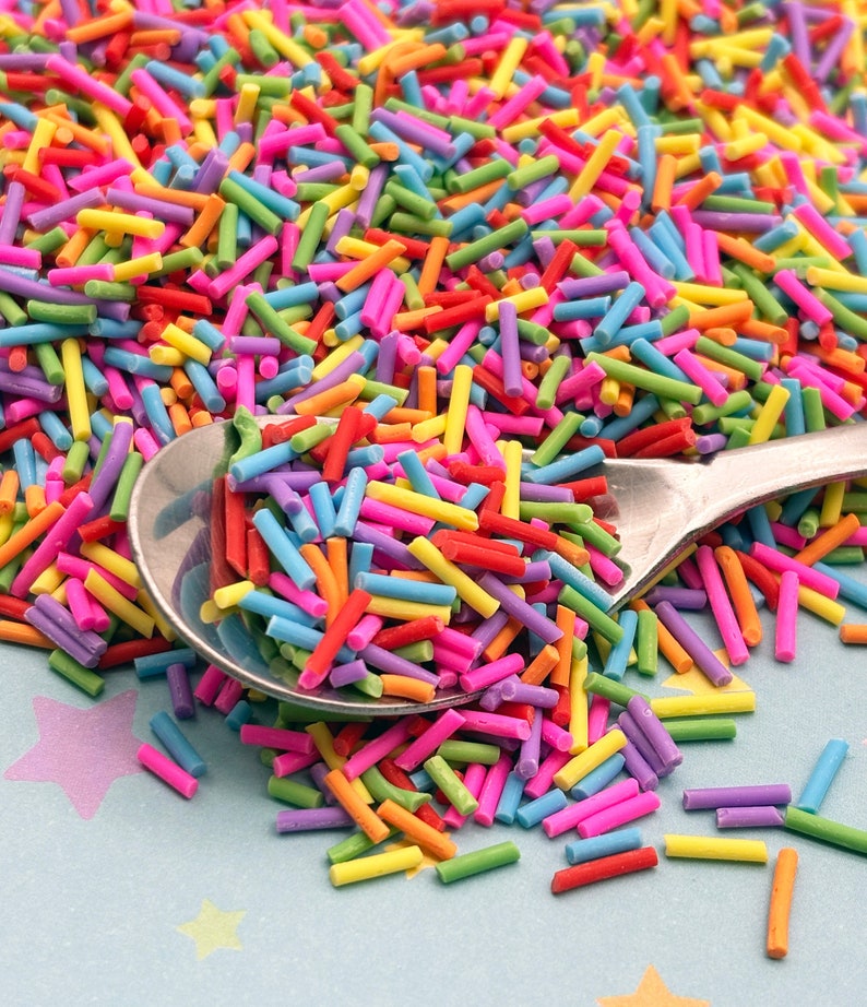 REGNBÅGSMIX Polymerlera Konstströssel, Decoden Funfetti Regnbågs Jimmies E1 bild 1