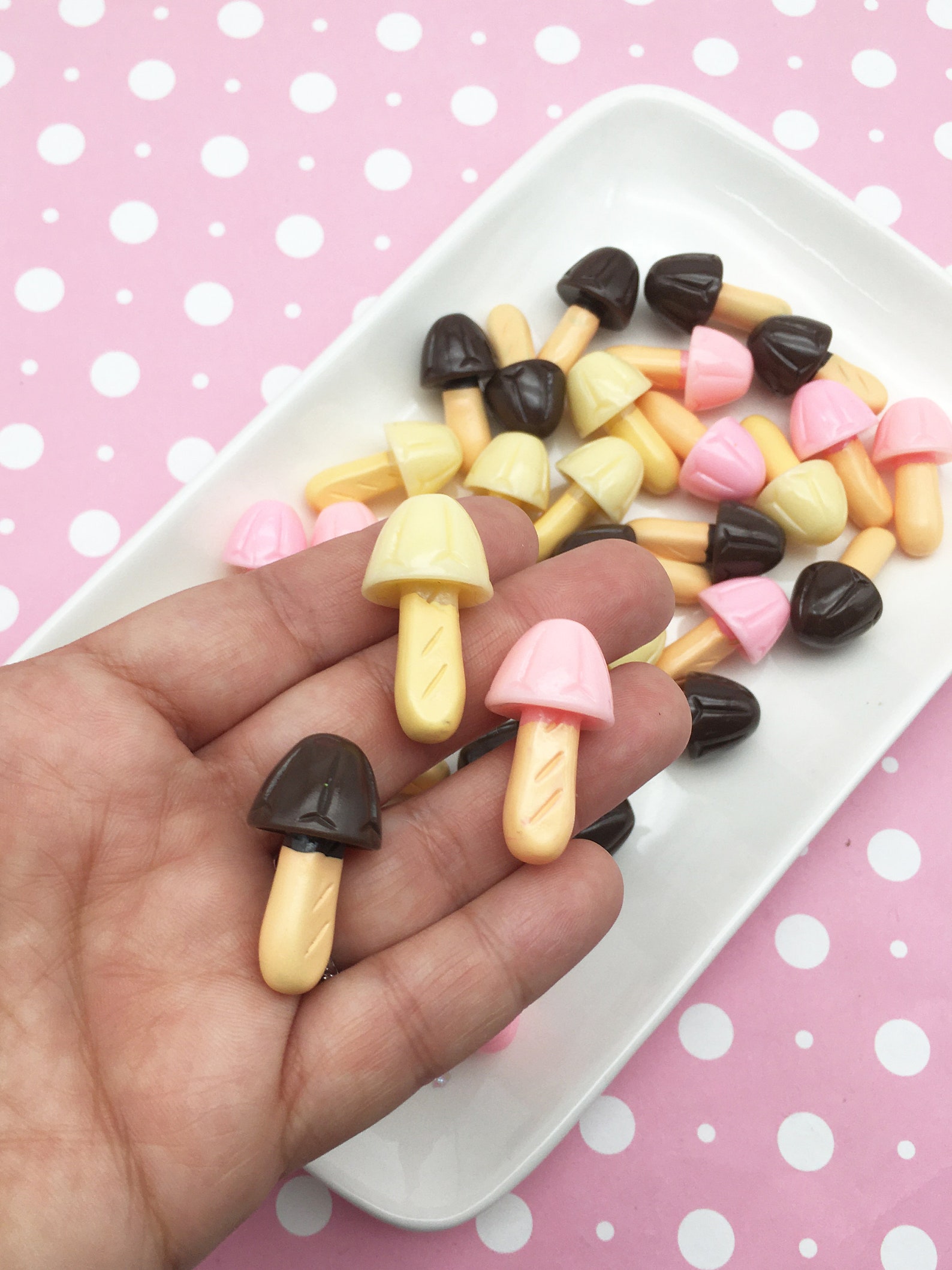 3 Multicolor Chocolate Japanese Mushroom Kinoko No Yama Etsy