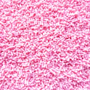 Short Pink Polymer Clay Fake Sprinkles, Fake Decoden Jimmies, Pick Your Amount, S35