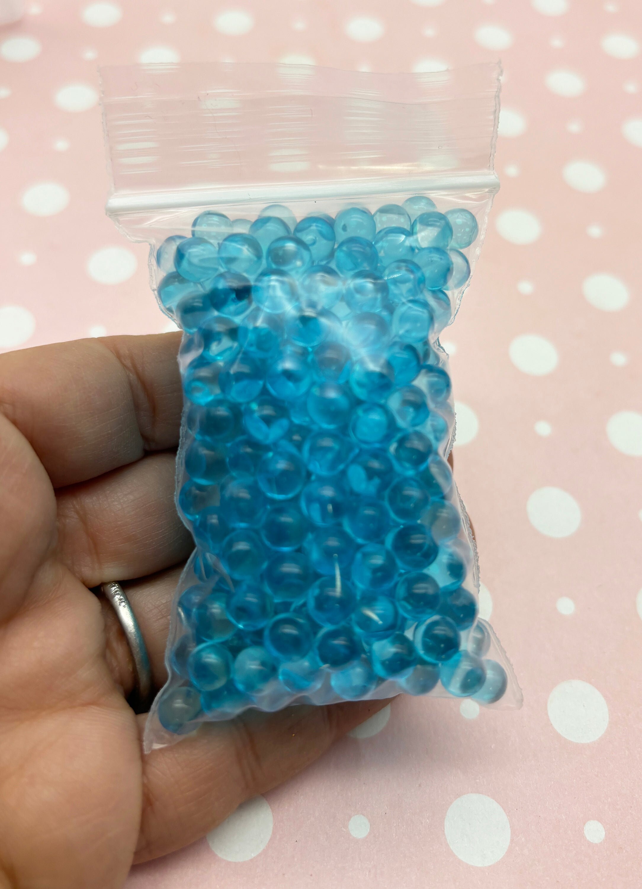 Translucent Pearls Turquoise Blue 6mm Round Translucent Pearls, Popping Boba Resin Gumball ...