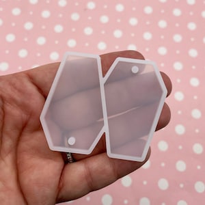 Halloween Coffin Casket Silicone Mold for Cabochons, Pendant Charm Ornament Mould for Chocolate, Clay, Resin Etc Q48c