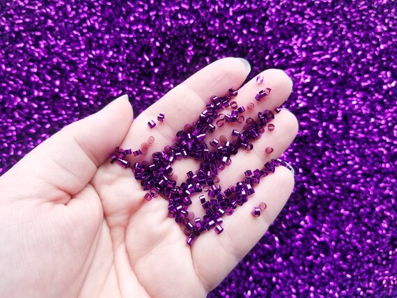 Bulk 500g Purple Metallic Crispy Bingsu Beads for Crunchy Slime
