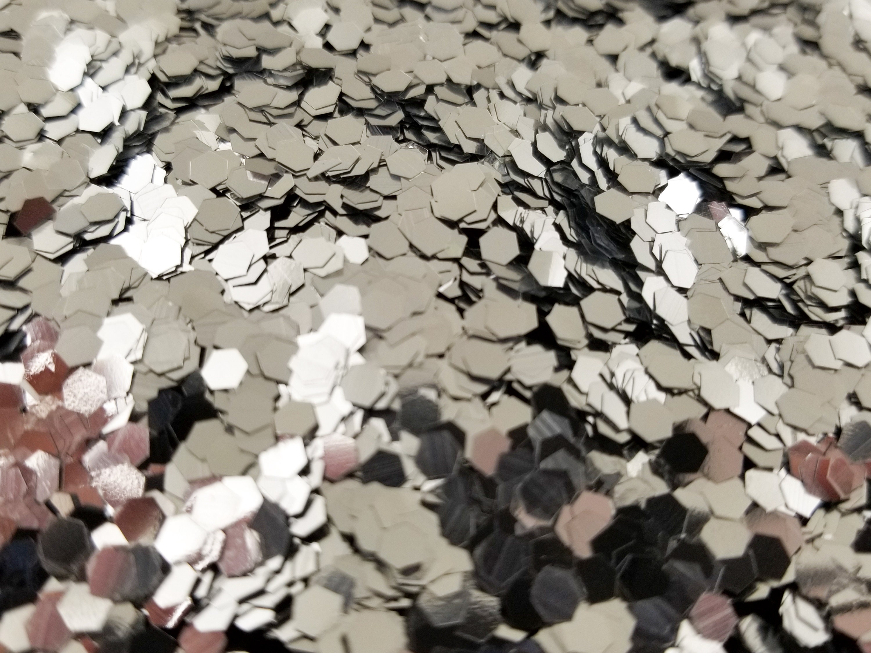Chunky Hex Silver Confetti Glitter Hexagon Craft PVC Glitter Etsy