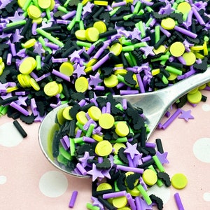 Bösewicht mit Fledermäusen Halloween Polymer Clay gruselige künstliche Streusel, unechte Back Fimo Tischstreuung Konfetti, Becher Shaker füllen V248