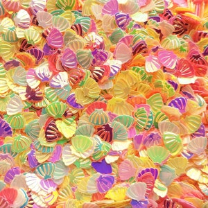 10 g, paillettes irisées coquillages Phoenix Shift, saupoudrer les garnitures pour slime, dispersion de table confettis coquillages, T73