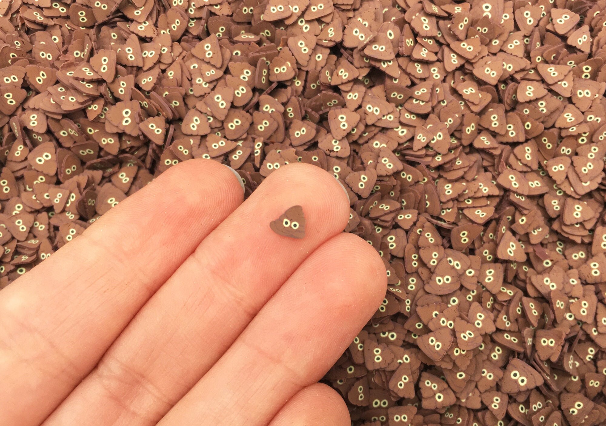 Small Polymer Clay Poop Emoji Non Edible Sprinkles Poomoji Etsy