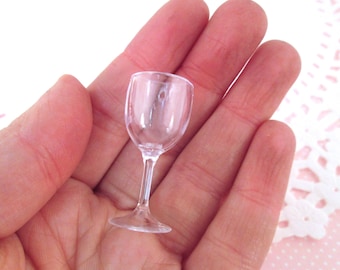 5 Miniature Dollhouse Wine Glass Charms for Decoden, Fake Food, and Doll Props, #DH88