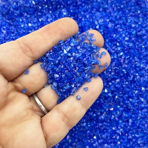 30g bag Coarse Blue Iridescent Glass Fake Bake Sugar or Salt Sprinkles