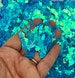 Aqua Ocean Blue Iridescent Shift Fish Glitter, Ocean Glitter, kawaii shaker glitter,  Pick Your Amount, T95 