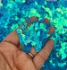 Aqua Ocean Blue Iridescent Shift Fish Glitter, Ocean Glitter, kawaii shaker glitter, Pick Your Amount, T95