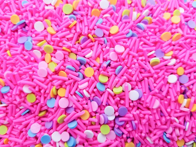 PINK POLKA DOTS Sprinkle Mix Hot Pink Sprinkles With Rounds Etsy