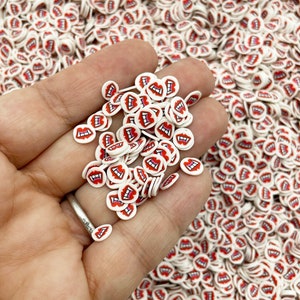 Griezelige Dracula Vampire Tanden Halloween Polymeer Klei Hagelslag, NIET-EETBARE Griezelige Faux Nagel Plakjes, Fimo tafel Scatter Confetti E175