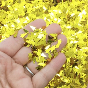 Metallic Gold Christmas Tree Sequins Glitter, Xmas Tree Table Scatter, X-mas Nail Art Glitter, Deco, Pick Your Amount, F768