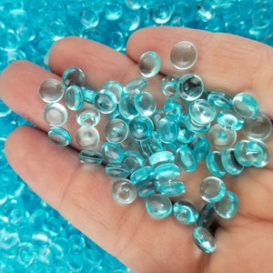 100 Gramm (3 1/2 Unzen) Ozeanblaue Fischglas-Slushie-Perlen für knusprigen Schleim und Bastelarbeiten