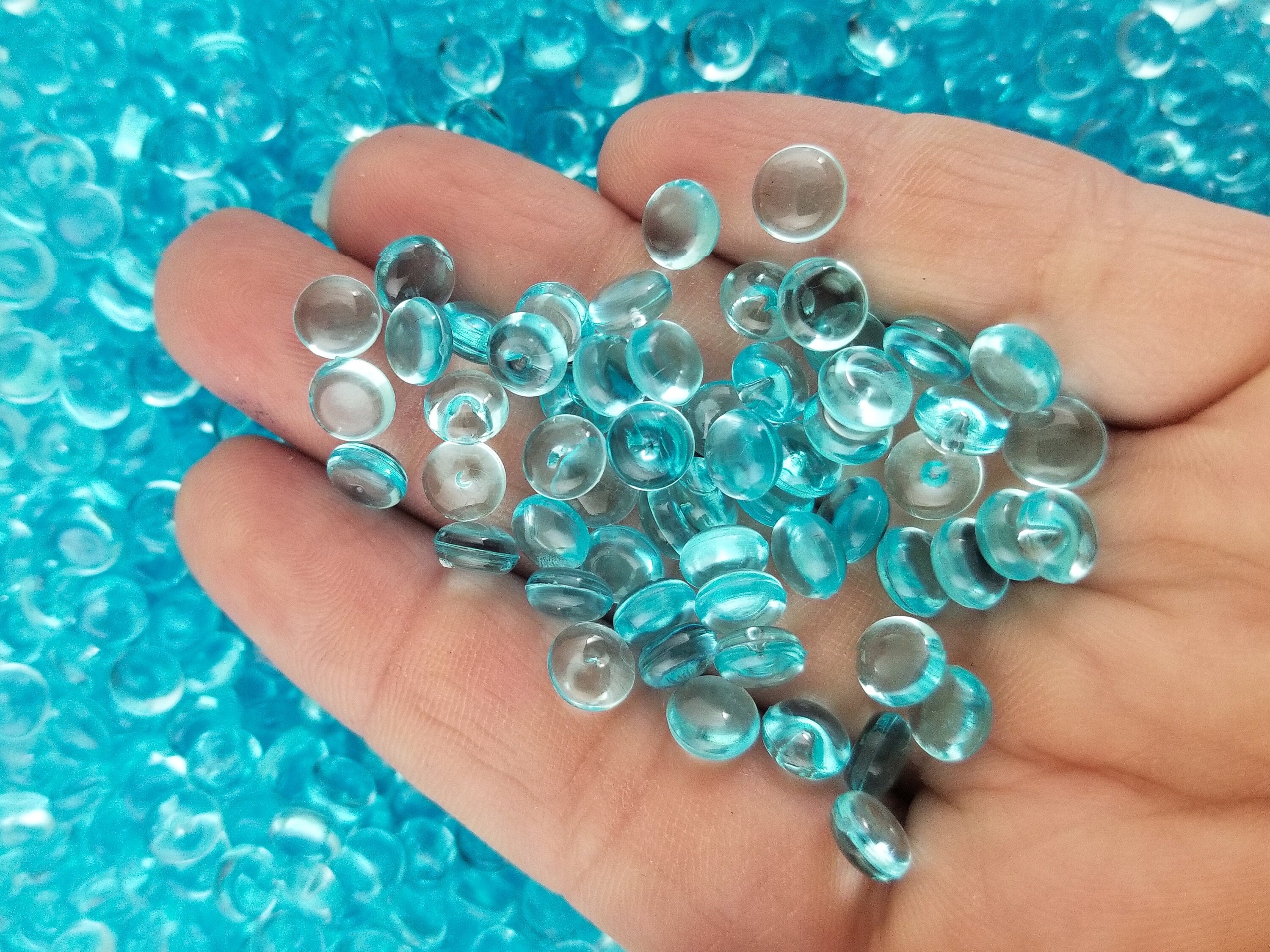 100 Gram 3 1/2 Ounces Ocean Blue Fishbowl Slushie Beads for Crunchy Slime  and Crafting 
