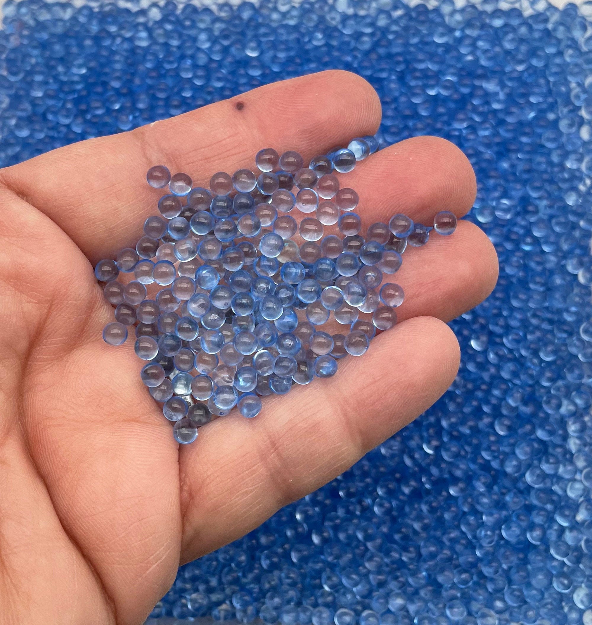 Translucent Pearls Periwnkle Blue 4mm Translucent Pearls, Popping Boba Resin Gumball ...
