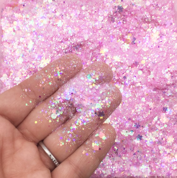 Pink Pixie Dust Iridescent Shift Assorted Shape Glitter, Pick Your