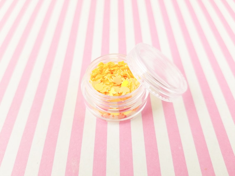Yellow Iridescent Shift Bunny Shape Glitter Rabbit Glitter T54 kawaii shaker glitter Pick Your Amount