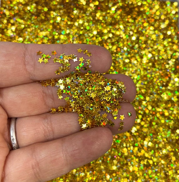 undervandsbåd Robe Zoom ind Buy Gold Holographic Star Glitter Holo Glitter Pick Your Amount Online in  India - Etsy