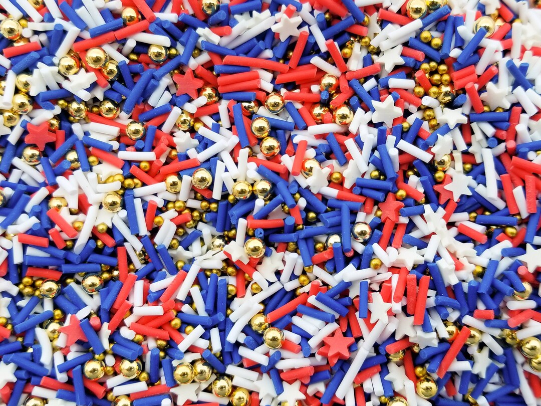 Frosted Anthem Faux Polymer Sprinkles With Resin and Metal Pearls, Mix