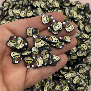 Grande quebra-nozes Natal falso argila de polímero Xmas Sprinkles, X-mas Fimo mesa Scatter Confetti G216