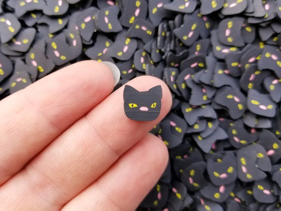 Spooky Cats Polymer Clay Sprinkles Fillers, Fake Confetti Toppings, Polymer  Clay Food Making