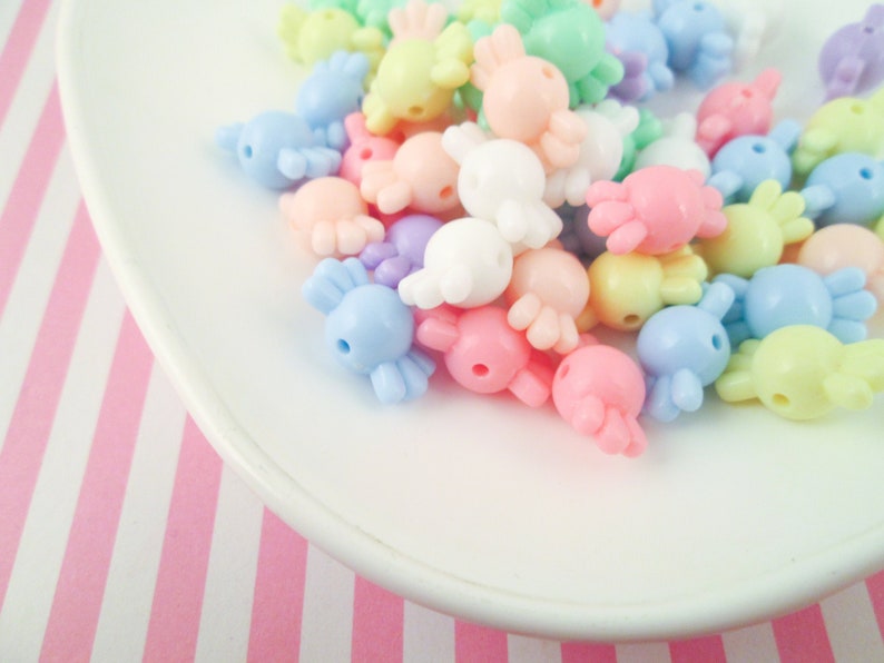 25 Assorted Pastel Candy Beads Taffy Beads Hard Candy Beads Etsy