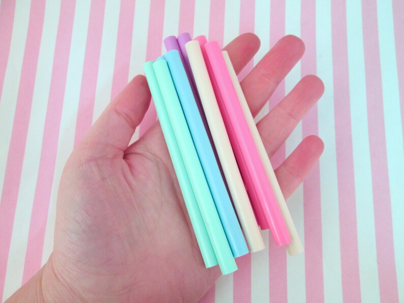 10 Pc Pastel Hot Glue Sticks for Kawaii and Decoden mini Etsy