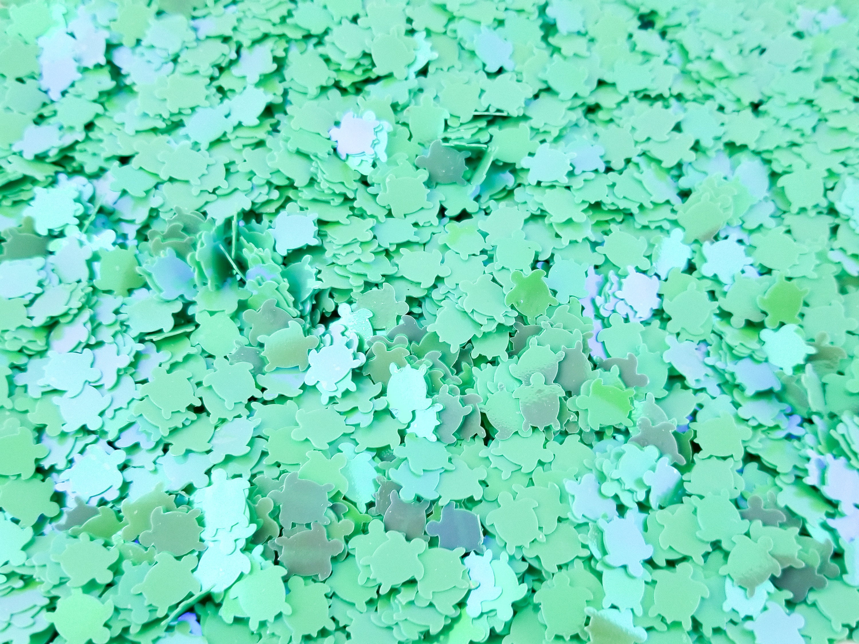 Green iridescent shift turtle shape glitter ocean glitter etsy