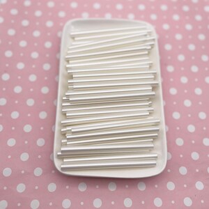 10 White Pearl Metallic Glue sticks for drippy deco sauce, cell phone deco etc, great for wax seals (mini size) image 3