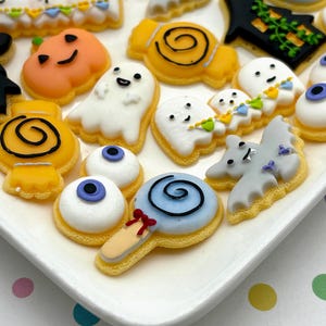 4 halloweenowe kaboszony ciasteczkowe, urocze, upiorne, słodkie, kawaii, halloweenowe kaboszony, DH104