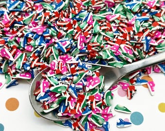 Hightop Sneaker Polymer Clay NON EDIBLE clay sprinkles, Nail Art Slices, Resin Embellishments, Miniature, E230
