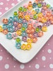 10 Assorted Pastel 13mm Resin Flower Cabochons With Tiny mouse Heads Inside 981 