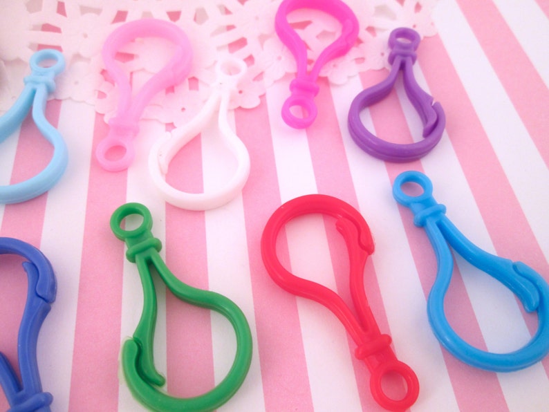 Multicolor Plastic Key Chain Holders Clasps Pick Your Amount Etsy