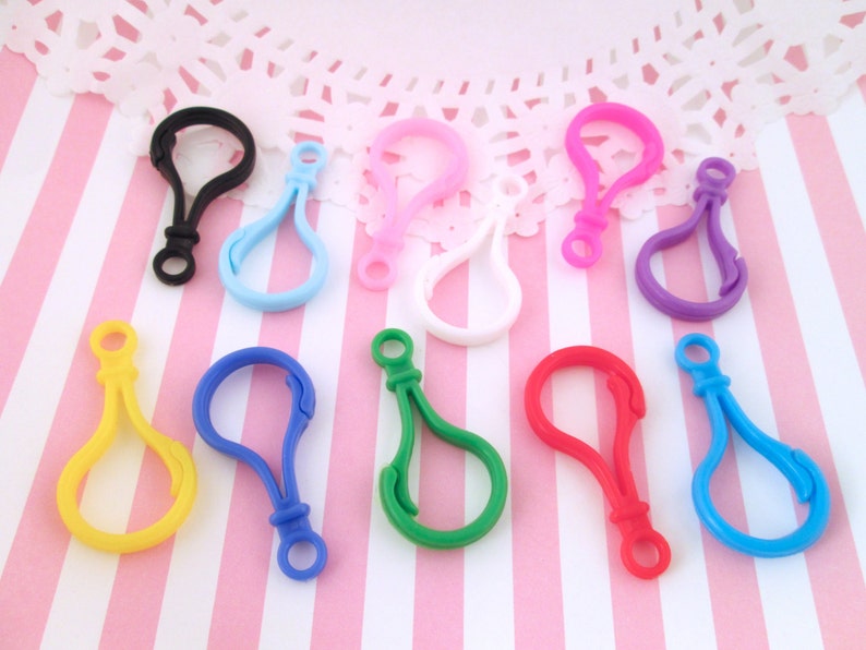 Multicolor Plastic Key Chain Holders Clasps Pick Your Amount Etsy