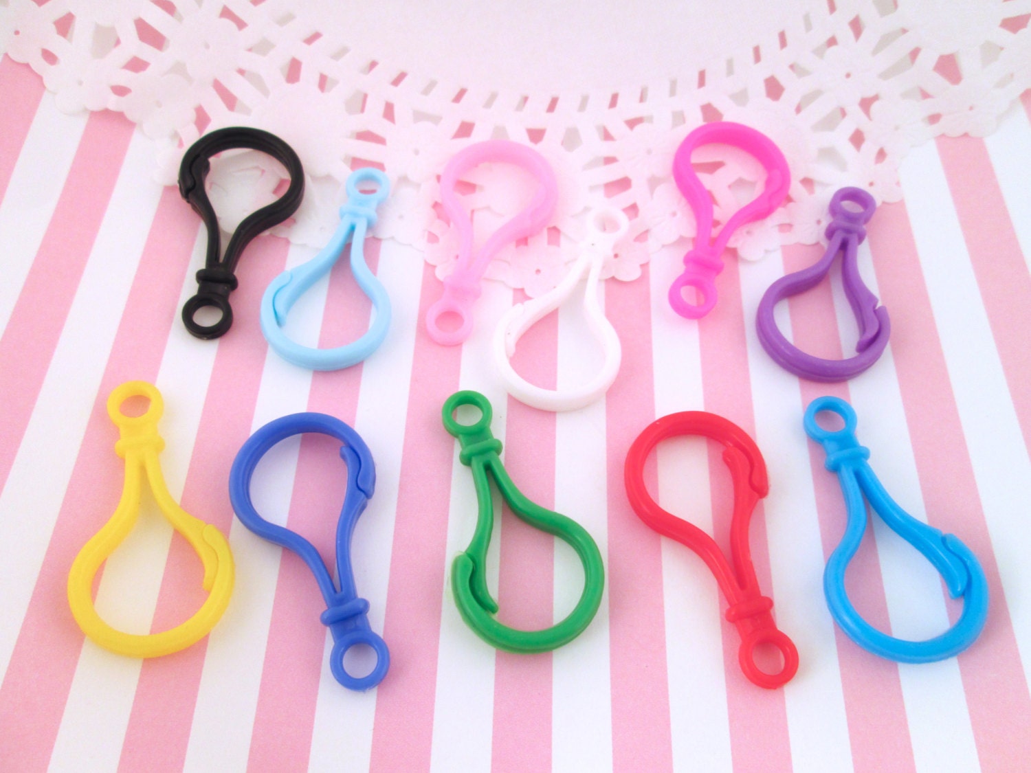 Multicolor Plastic Key Chain Holders Clasps Pick Your Amount Etsy