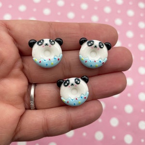 8 cabochons kawaii en résine donut à dos plat, dos plat en plastique acrylique pour donuts visage #953a
