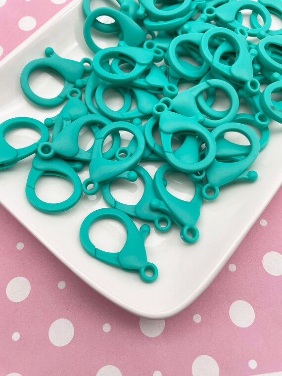 Five Huge 35mm Teal Blue Green Plastic Lobster Necklace Jewelry