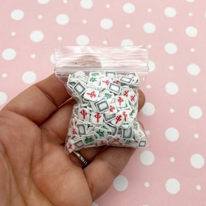 Mahjong Polymer Clay Sprinkles, Mah-Jongg Fimo Fake Sprinkle Mix, M87 image 4