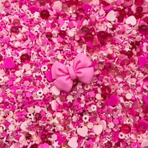 Girlcore, Pink Fake Polymer Clay Sprinkle Mix, Fake Bake Fimo Confetti Table Scatter, Slime Supplies E19