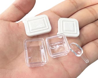 DIY 5 piece set of acrylic plastic pyrex or tupperware miniature dollhouse sets for doll houses jewelry etc, L98