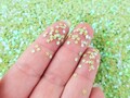 Spring Green Iridescent Shift Star Glitter, Kawaii Decoden Glitter, Resin Embellishment, Slime Toppings, #U89