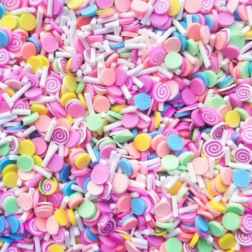 CANDY LAND Mix Bright Polymer Clay Fake Sprinkles With - Etsy