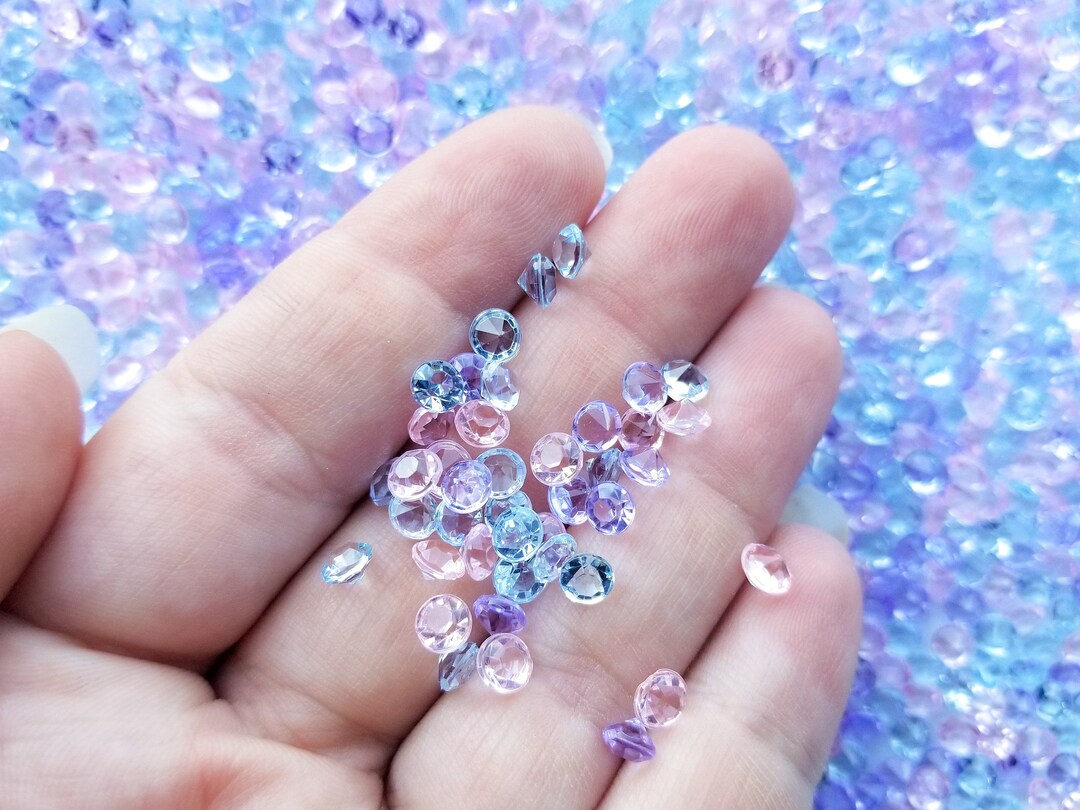 4.5mm Moon Glass Mix Pointed Back Acrylic Rhinestones, Resin Gemstones ...