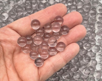 10mm TRANSLUCENT GREY Round Resin Boba Gumball Pearls, 10mm Faux Nonpareil Acrylic Plastic Gum Ball Dragees, Caviar No Hole Beads, P193
