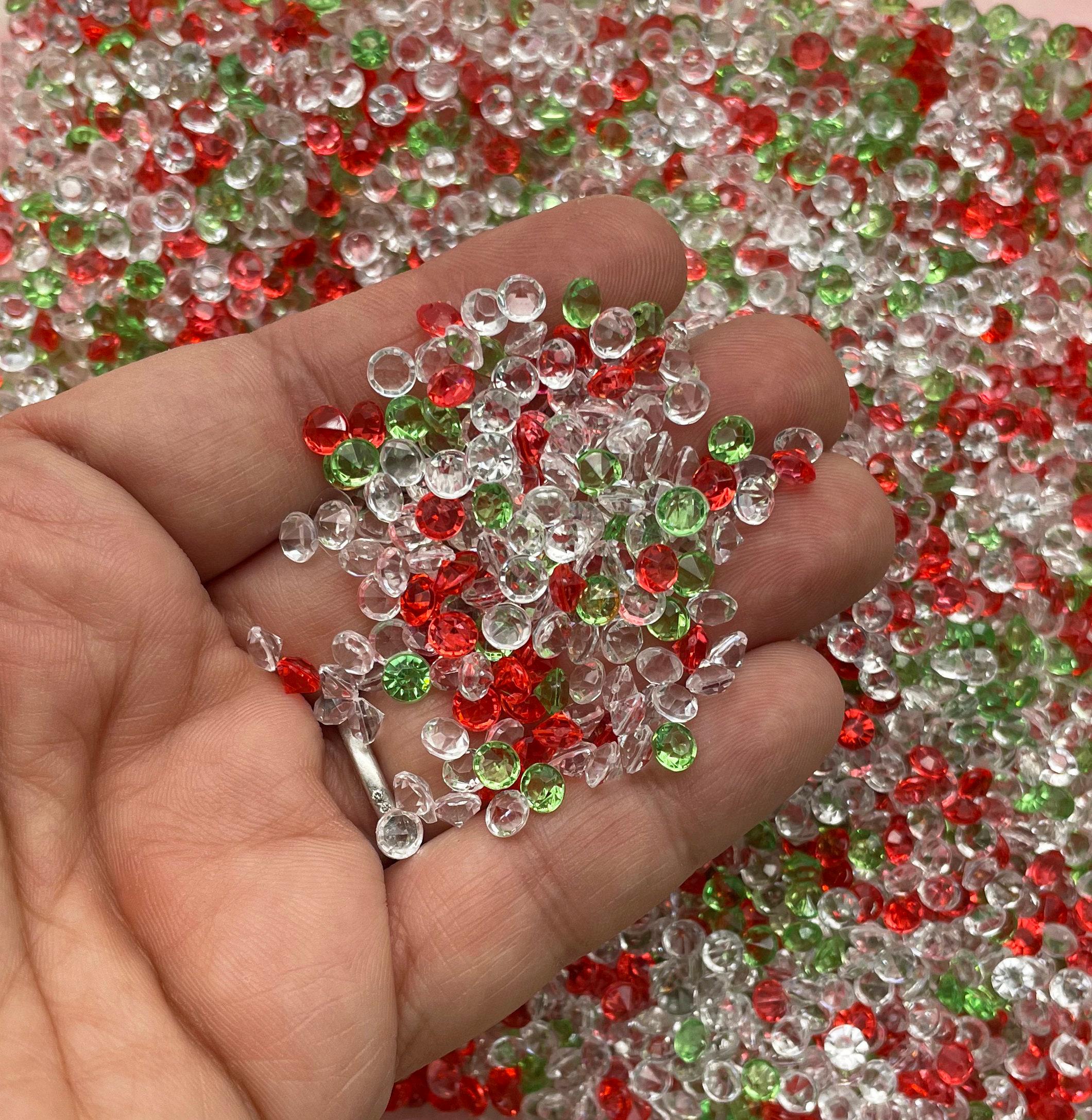 4.5mm Christmas Mix Pointed Back Acrylic Rhinestones, Resin Gemstones ...