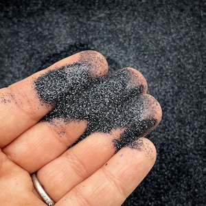 Black Micro Glitter Pixie Dust Solvent Resistant Glitter, Pick Your Amount, Shaker Mix, Kawaii Glitter F631
