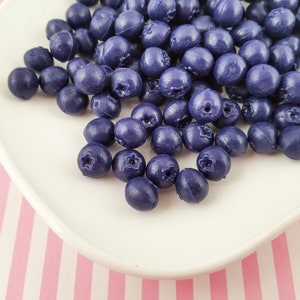 3D Miniature Larger Size Blueberry Cabochons, Flexible  Silicon Cabochons, pick your amount, #087