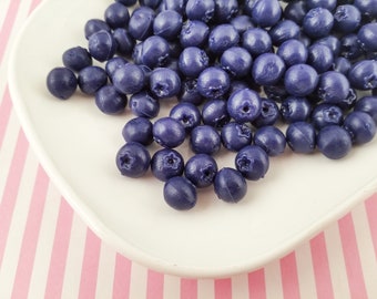 3D Miniature Larger Size Blueberry Cabochons, Flexible  Silicon Cabochons, pick your amount, #087