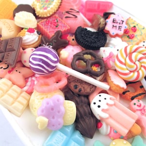 25pc  LARGE Assorted Decoden Sweets Kawaii Cabochons (25-30mm) F686